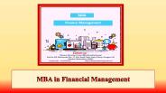 MBA in Financial Management