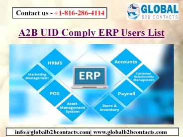 A2B UID Comply ERP Users List