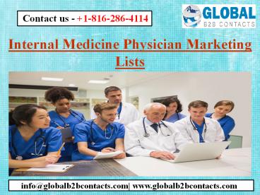 Internal Medicine Physician Marketing Lists