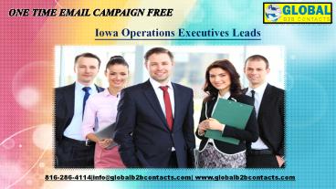 Iowa Operations Executives Leads