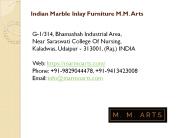 Indian Marble Inlay Furniture M.M. Arts
