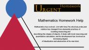 Mathematics Homework Help (1)