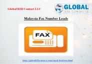 Malaysia Fax Number Leads