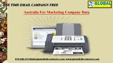 Australia Fax Marketing Company Data