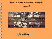 Get Financial Analysis Paper Writing by EssayMin