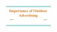 Importance of Outdoor Advertising