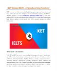 OET Versus IELTS - Avigna Learning Academy PowerPoint PPT Presentation