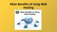 Main Benefits of Using Web Hosting PowerPoint PPT Presentation