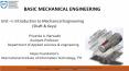 Basic Mechanical Engineering - Shaft & Keys - Dept of Engineering Sciences PowerPoint PPT Presentation