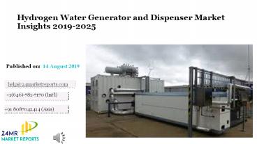 Hydrogen Water Generator and Dispenser Market