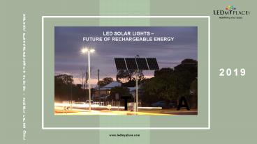 Install Cost- Efficient and Energy Efficient LED Solar Lights