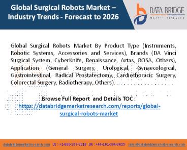 Surgical Robots Market