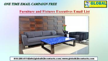 Furniture and Fixtures Executives Email List