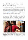 Get More Rewards And Cash-Backs From Online Shopping