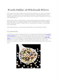 Pearls Online at Wholesale Prices
