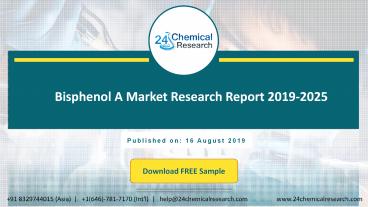Bisphenol A Market Research Report 2019-2025