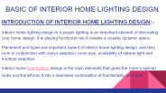 Interior Home Lighting Design