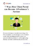 7 Ways How Client Portal can Become A Freelancer’s Saviour PowerPoint PPT Presentation