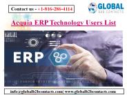 Acquia ERP Technology Users List