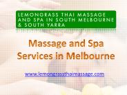 Massage and Spa Services in Melbourne