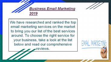 Business E marketing 2019