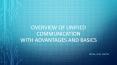 Overview of Unified Communication with Advantages and Basics PowerPoint PPT Presentation