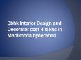 3bhk interior design and Decorator cost 4 lakhs in manikonda PowerPoint PPT Presentation