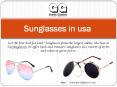 Sunglasses in usa  PowerPoint PPT Presentation
