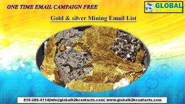 Gold & silver Mining Email List