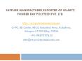 Supplier Manufacturer Exporter of Quartz Powder Ray Polytech Pvt. Ltd. PowerPoint PPT Presentation