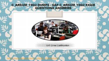 Certsout SAP C_ARSUM_19Q2 Exam Braindumps