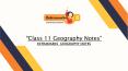 Class 11 Geography Notes PowerPoint PPT Presentation