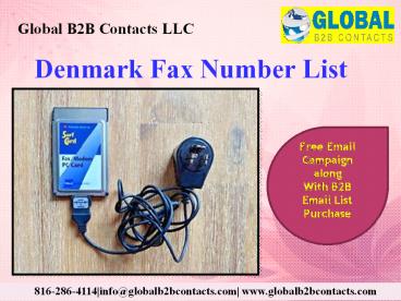 Denmark Fax Number List presentation | free to download