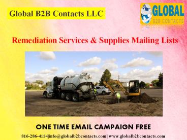 Remediation Services & Supplies Mailing Lists
