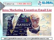 Iowa Marketing Executives Email List