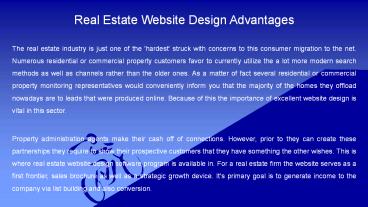Real Estate Website Design Advantages