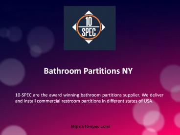 Bathroom Partitions NY
