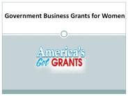 Government Business Grants for Women