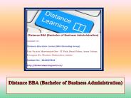Distance BBA (Bachelor of Business Administration)