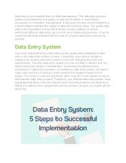 Data Entry System: 5 Steps to Successful Implementation