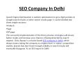 SEO Company in Delhi PowerPoint PPT Presentation