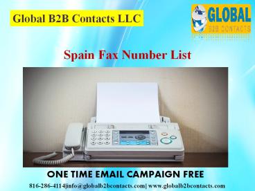 Spain Fax Number List