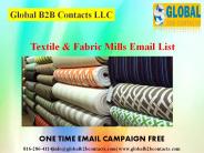 Textile & Fabric Mills Email List