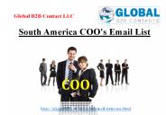 South America COO's Email List