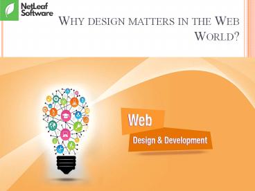 Why design matters in the web world?
