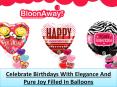 Celebrate Birthdays With Elegance And Pure Joy Filled In Balloons PowerPoint PPT Presentation