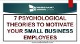 7 psychological theories to motivate your small business employees PowerPoint PPT Presentation