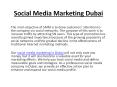 Social Media Marketing Dubai PowerPoint PPT Presentation