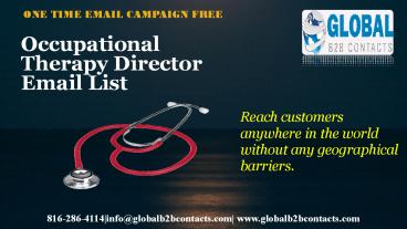 Occupational Therapy Director Email List