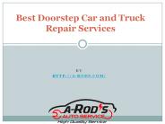 Best Doorstep Car and Truck Repair Services
